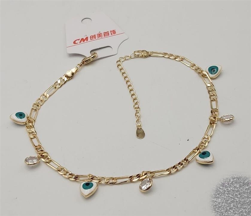 پابند آویزدار چشم قلبی نگین دار کد J041